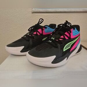 Puma Dagger Mens Basketball Shoes Sneakers Neon Pink Blue M8